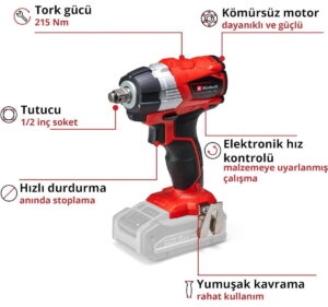 Einhell TP-CW 18 Li BL Aküsüz Darbeli Somun Sıkma