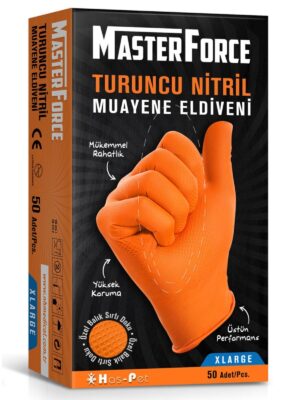 Master Force Turuncu Nitril Eldiven