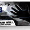 Haspet Siyah Nitril Eldiveni L
