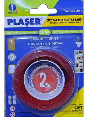 Plaşer Çift Taraflı Bant 24mmx2mt