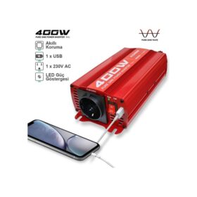 Kobb Kbn400 12V-220V 400Watt Tam Sinüs Dönüştürücü İnvertör