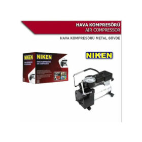 Niken Araç Oto Hava Kompresörü Metal Gövdeli Gri 12v