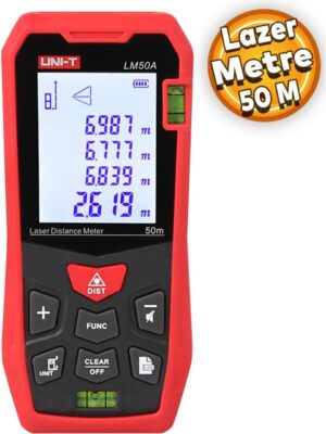 Uni-T LM50A Lazer Metre 50 M Lazer Mesafe Ölçer