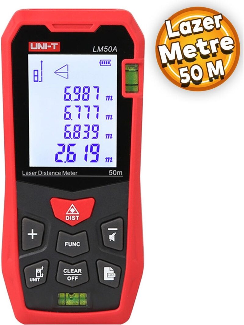 Uni-T LM50A Lazer Metre 50 M Lazer Mesafe Ölçer