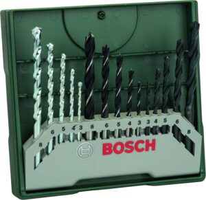 Bosch Home and Garden X/Line Mini 15 Parça Matkap Ucu Seti, Yeşil