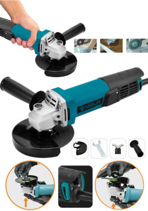 ASSUR 1200w Avuç Taşlama Makinesi 125 mm 6 Kademeli Uzun Kuyruk