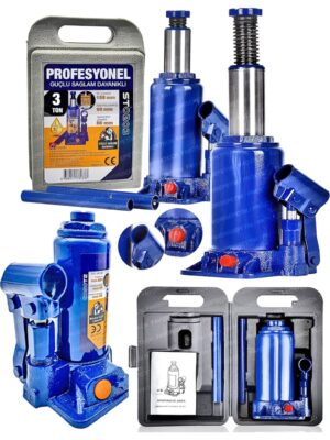 Profesyonel 3 Ton Portatif Hidrolik Ram Kaynaklı Şişe Kriko Taşıma Çantalı Hidrolik Şişe Kriko 3ton