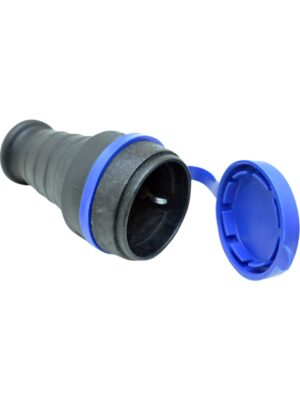 Monofaze Kauçuk Topraklı Dişi Fiş 16A (Siyah)