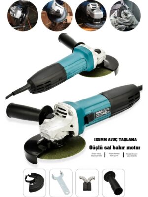 ASSUR 780w Metal Şanzıman Avuç İçi Taşlama Makinesi 125 mm