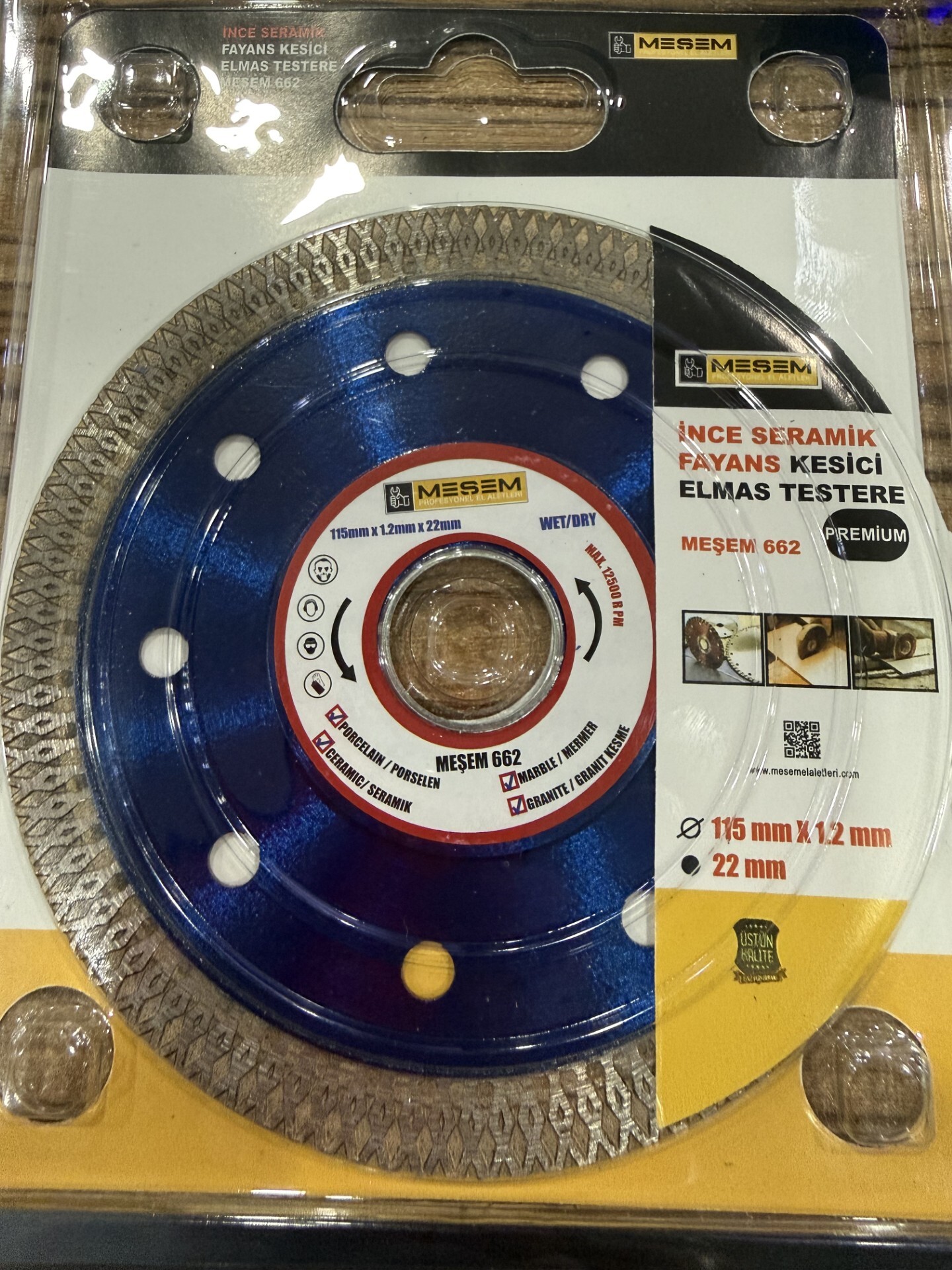 Meşem İnce Seramik Fayans Kesici Elmas Testere