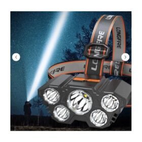 Usb Şarjlı 150w Ultra Güçlü Led Şarjlı 5 Led 5x Cree Led Kafa Feneri Avcı Feneri