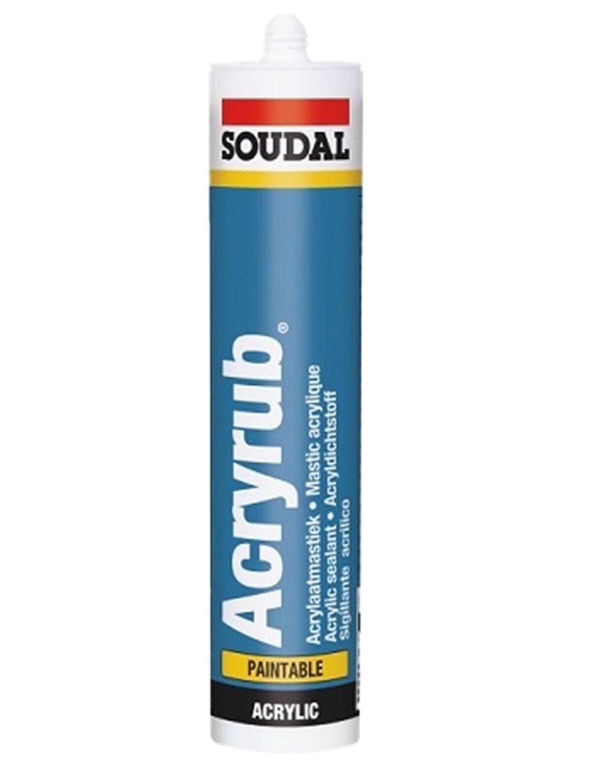 Soudal Acryrub Silikonize Mastik 500 gr - BEYAZ