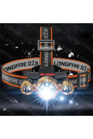 Kafa Feneri Led Özellikli Usb Şarjlı 3 Gözlü 4 Modlu Oynarbaşlıklı Kafa Lambası